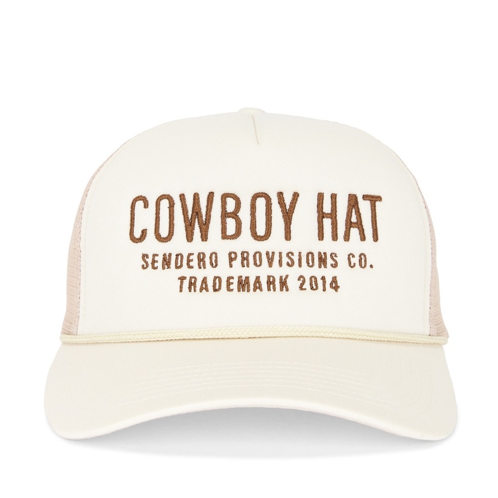 Sendero x Free People Cowboy Beige Mesh Trucker Hat